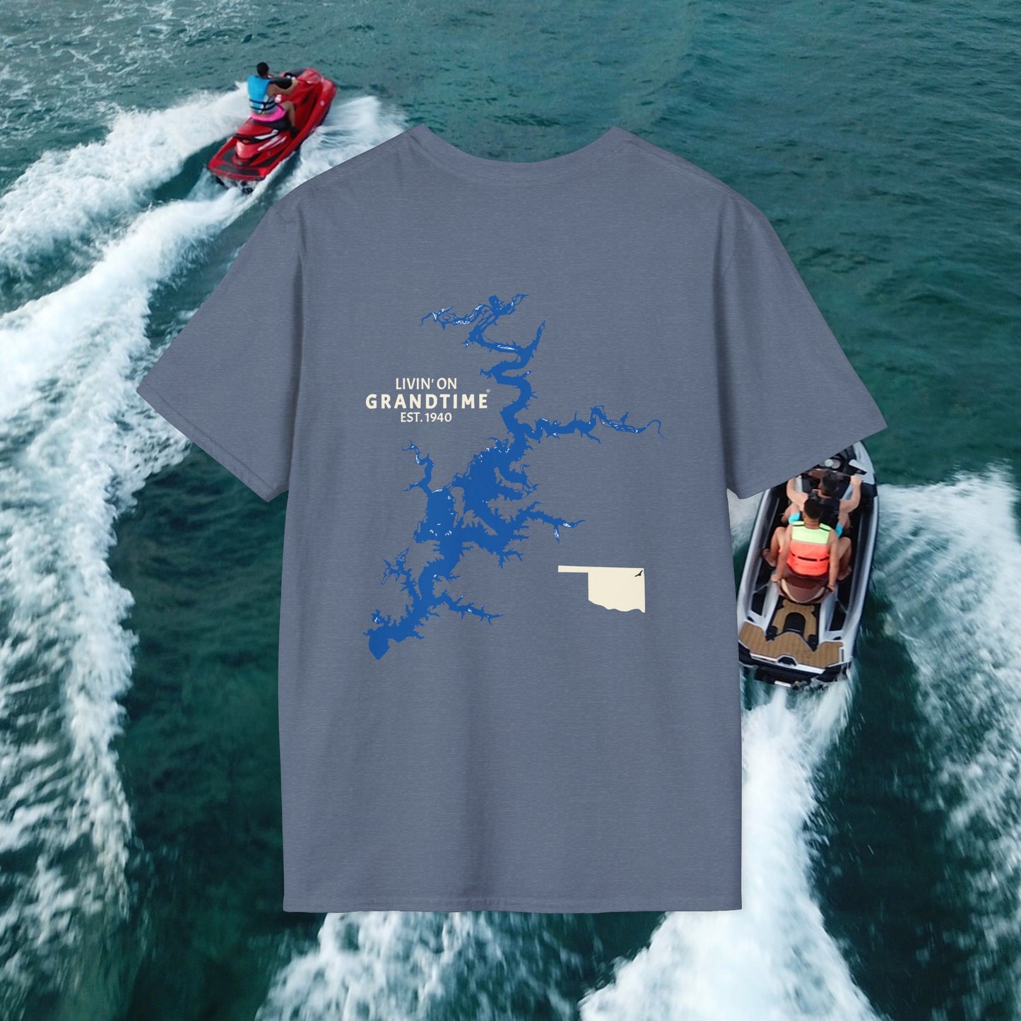GRANDTIME Grand Lake Map Unisex Softstyle T-Shirt
