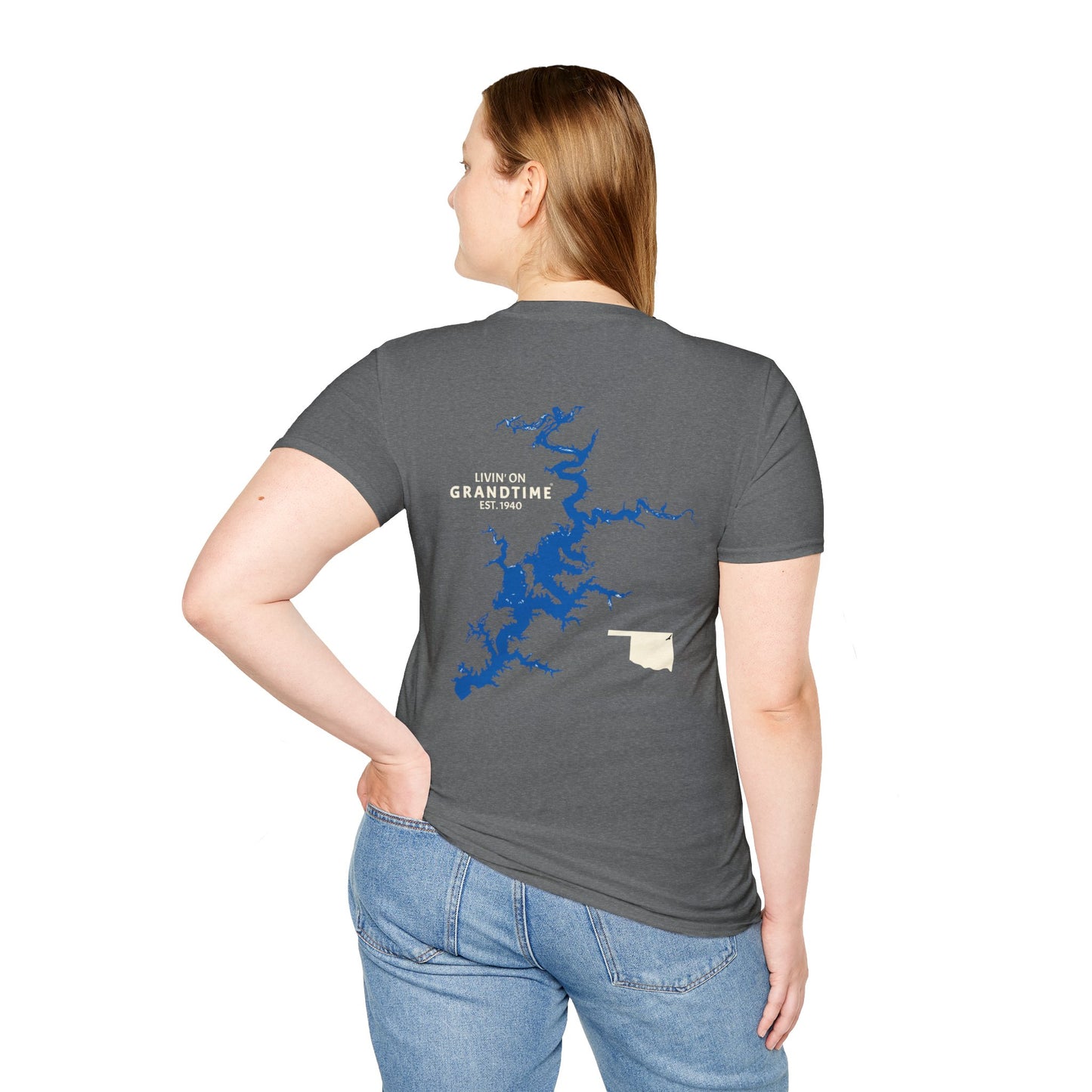 GRANDTIME Grand Lake Map Unisex Softstyle T-Shirt
