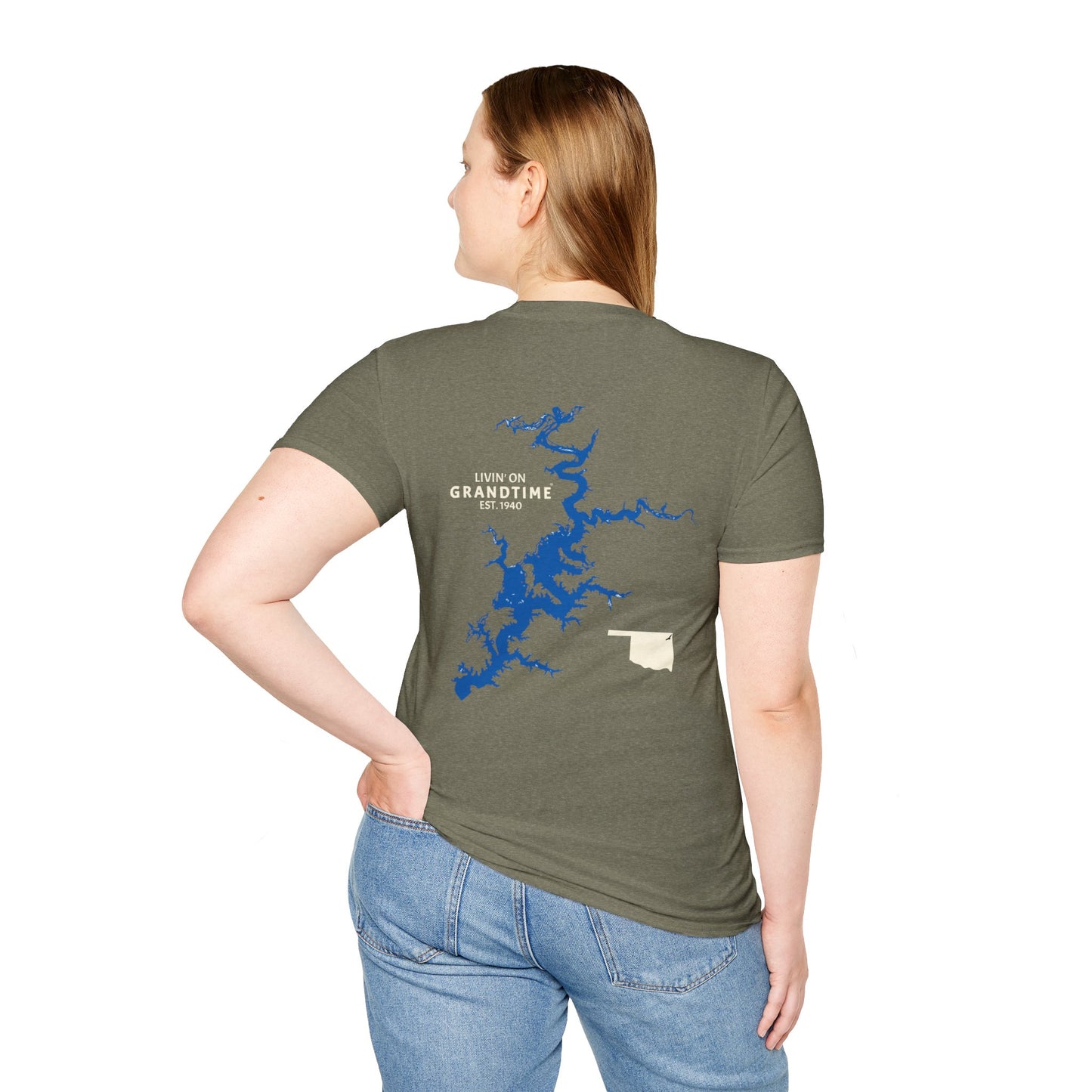 GRANDTIME Grand Lake Map Unisex Softstyle T-Shirt
