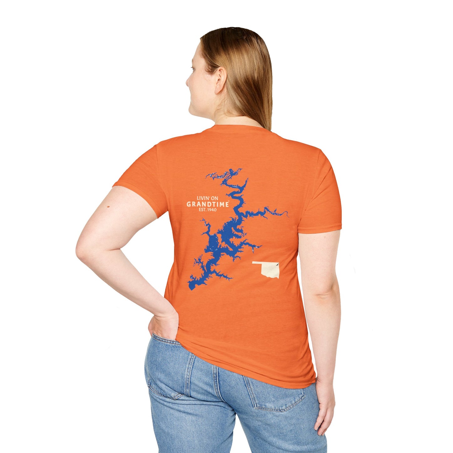 GRANDTIME Grand Lake Map Unisex Softstyle T-Shirt