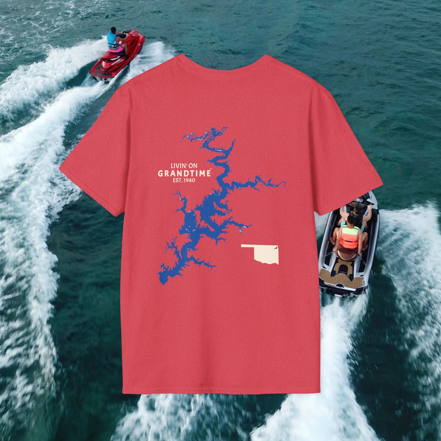GRANDTIME Grand Lake Map Unisex Softstyle T-Shirt