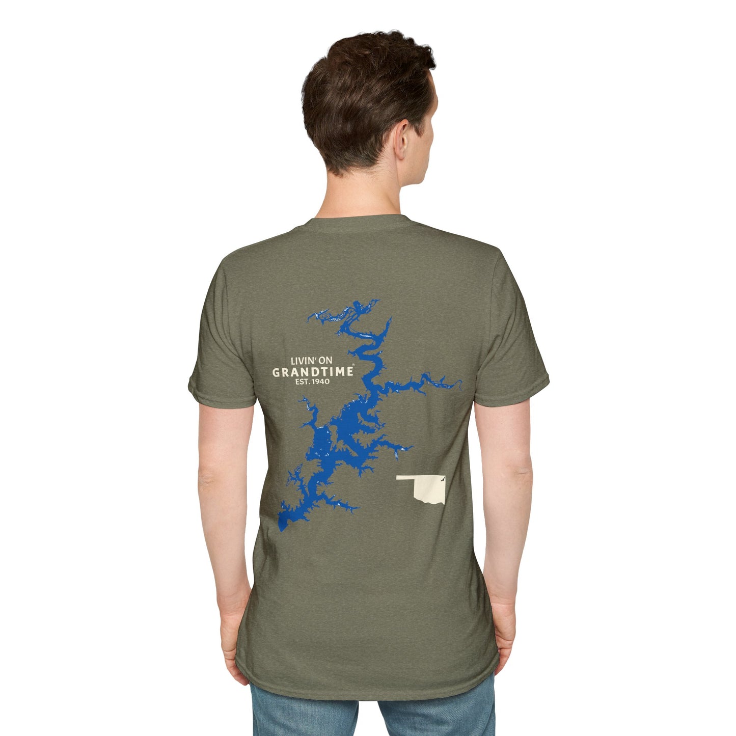GRANDTIME Grand Lake Map Unisex Softstyle T-Shirt