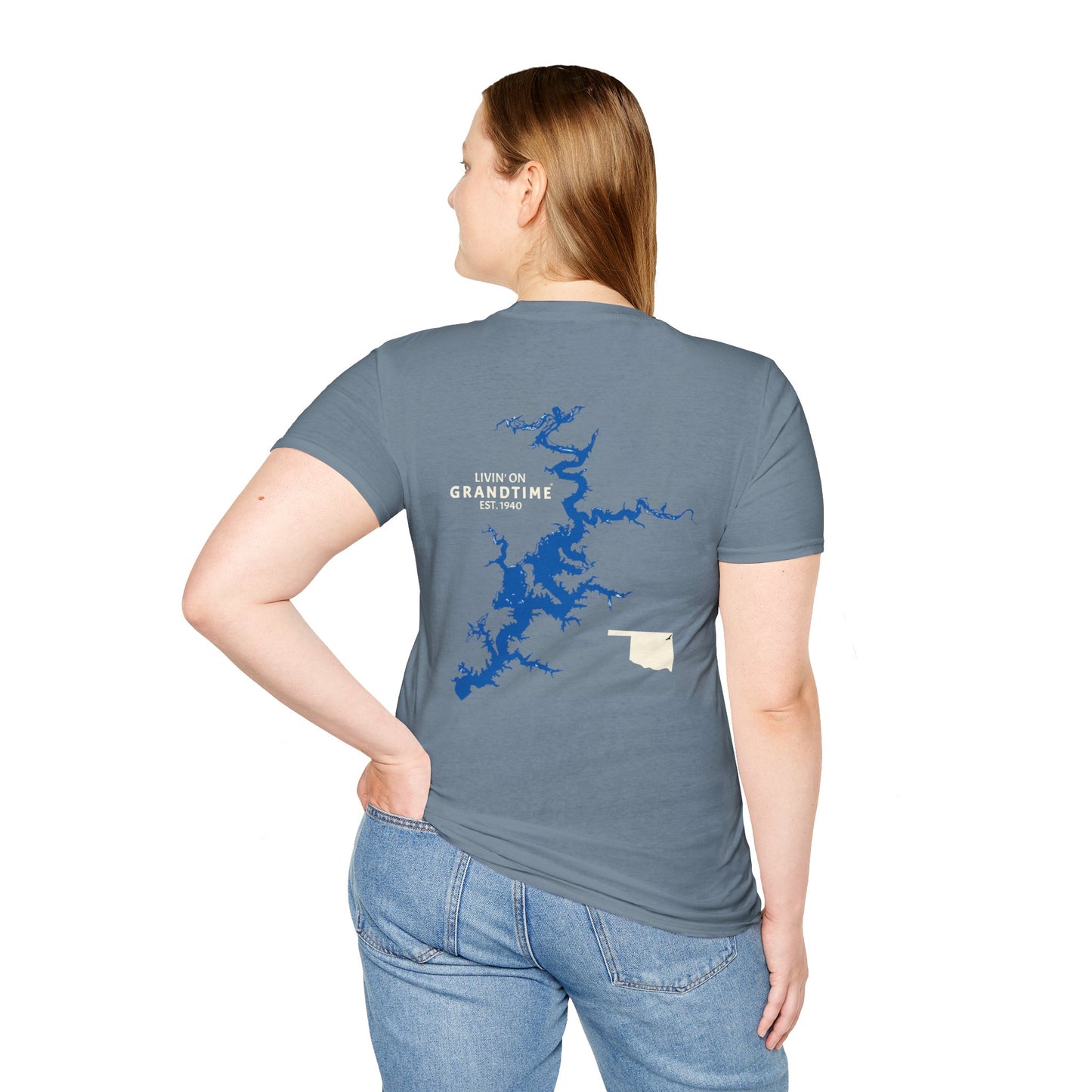 GRANDTIME Grand Lake Map Unisex Softstyle T-Shirt