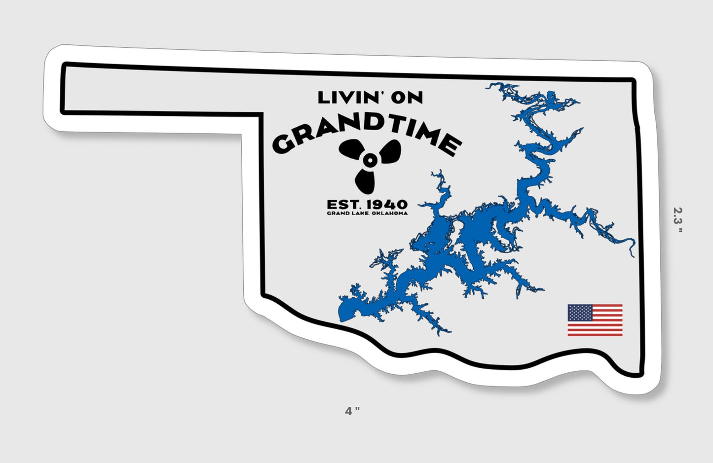 ON GRANDTIME - Oklahoma with Grand Lake Map