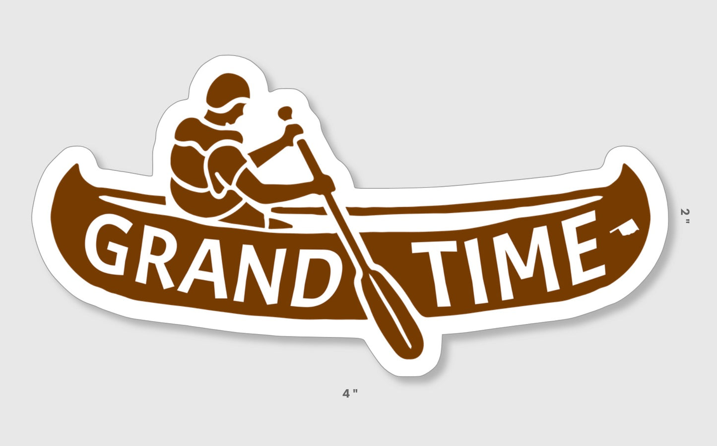 ON GRANDTIME Canoe On Grand Lake Sticker!