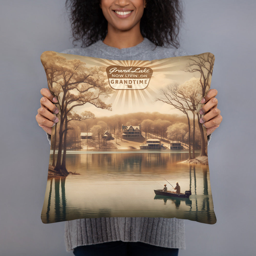 ON GRANDTIME 2 custom lake scenes on a comfortable pillow
