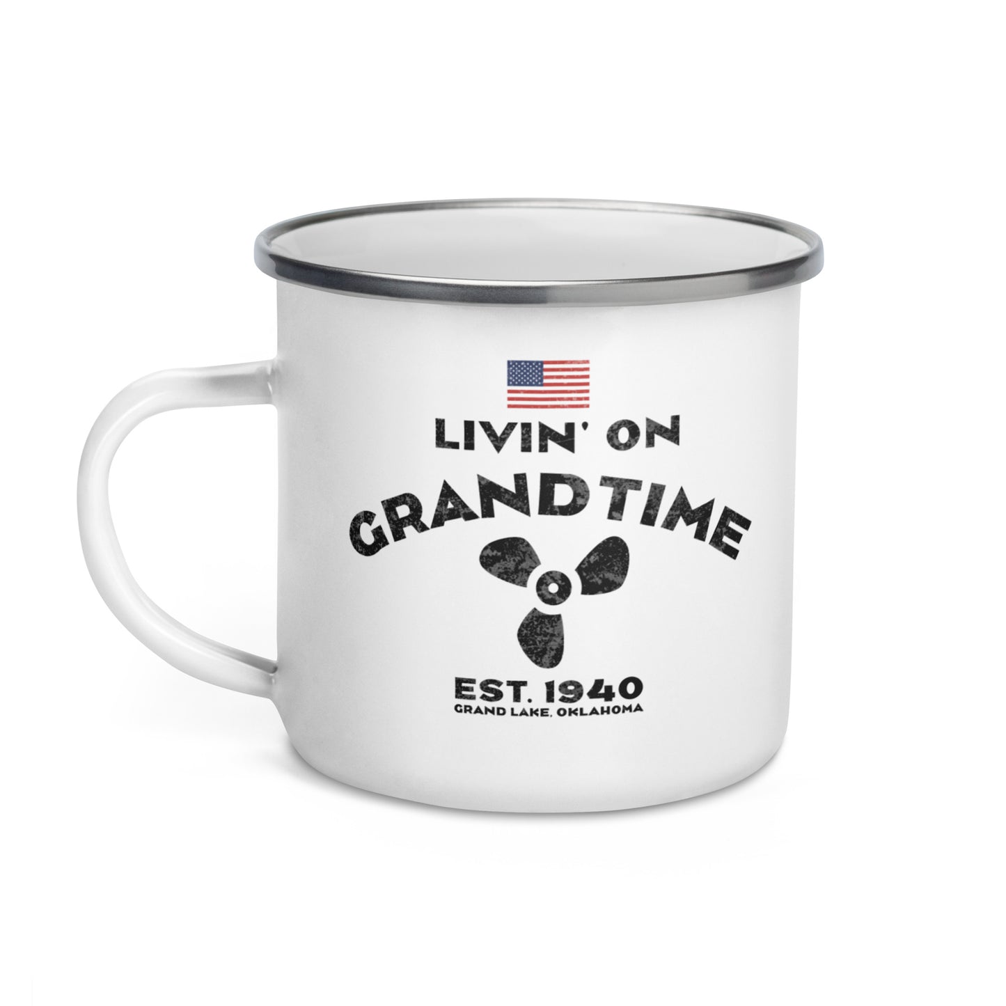 LIVIN' ON GRANDTIME Enamel Mug