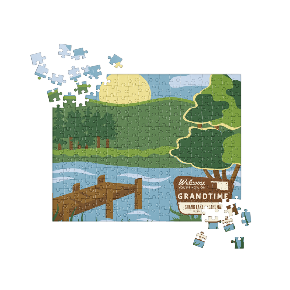 ON GRANDTIME Custom National Park Lake Scene Design Jigsaw Puzzle