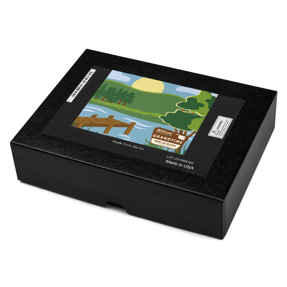 ON GRANDTIME Custom National Park Lake Scene Design Jigsaw Puzzle