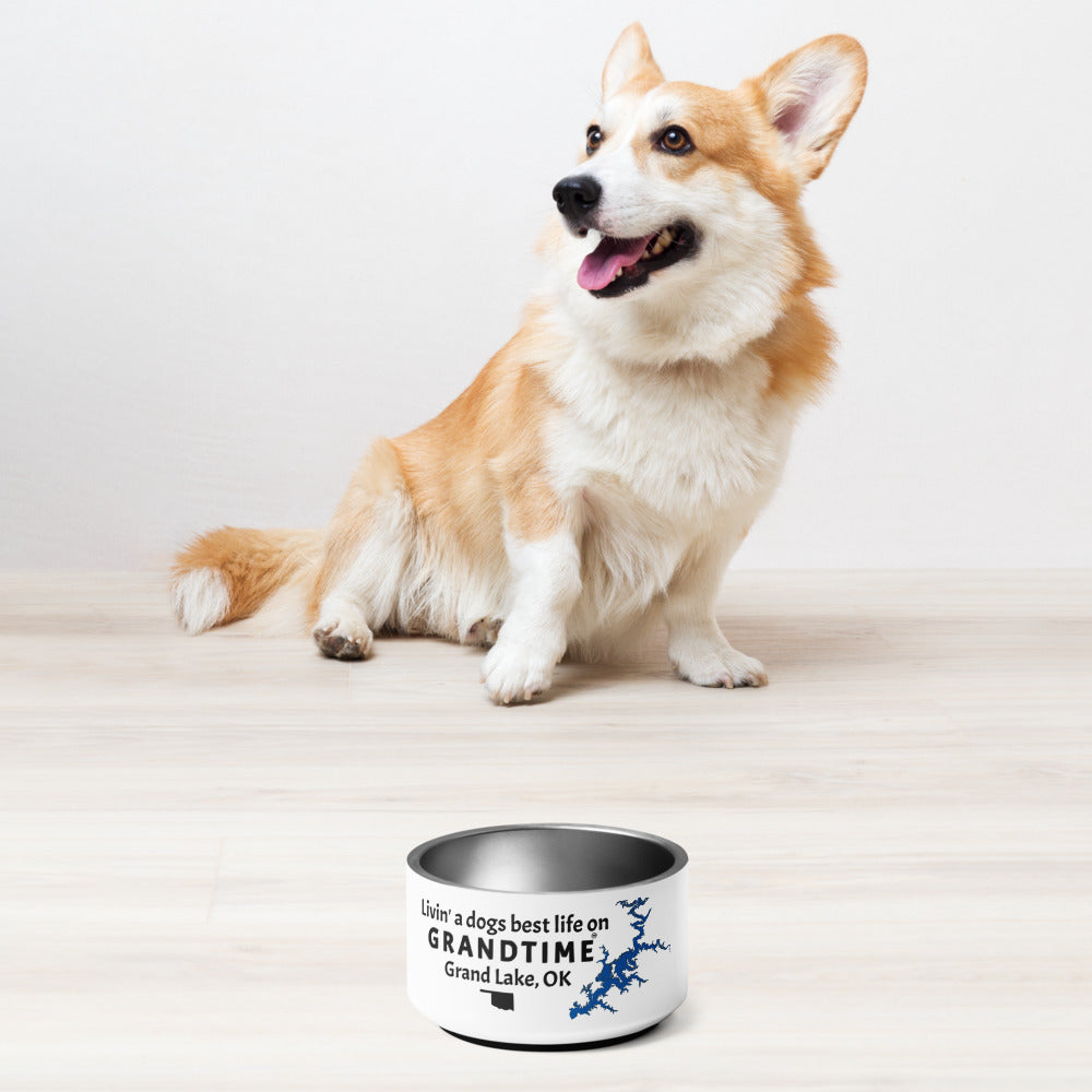 LIVIN' A DOGS BEST LIFE ON GRANDTIME Pet bowl