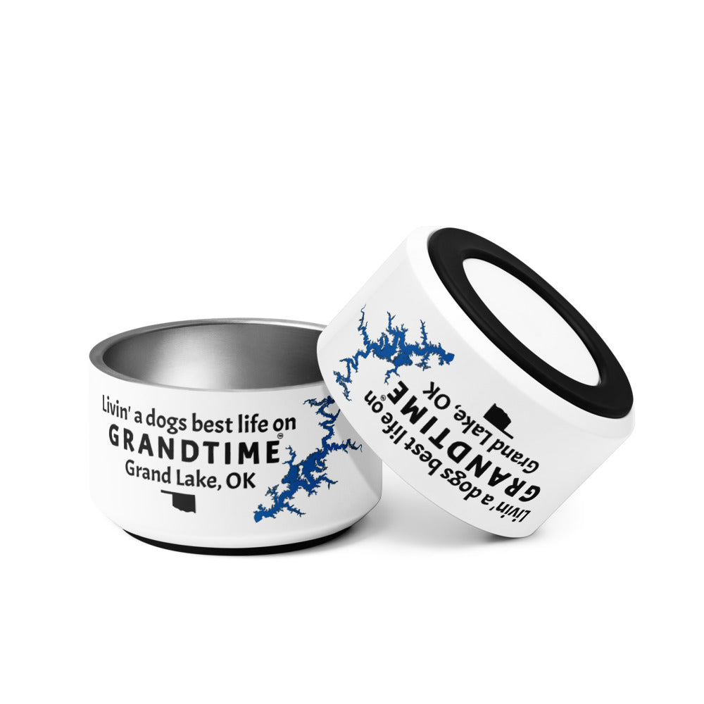 LIVIN' A DOGS BEST LIFE ON GRANDTIME Pet bowl