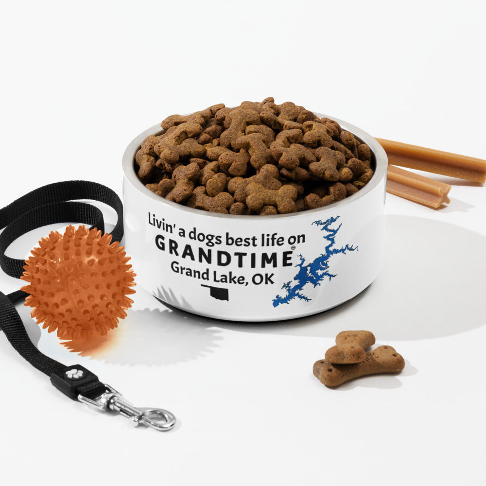 LIVIN' A DOGS BEST LIFE ON GRANDTIME Pet bowl