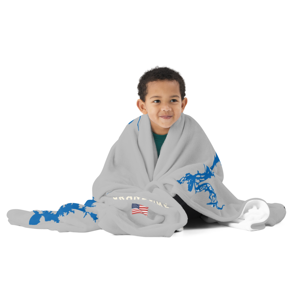ON GRANDTIME Grand Lake Map Soft Throw Blanket