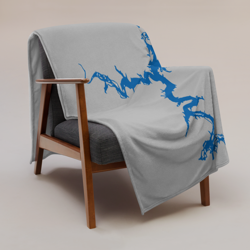 ON GRANDTIME Grand Lake Map Soft Throw Blanket