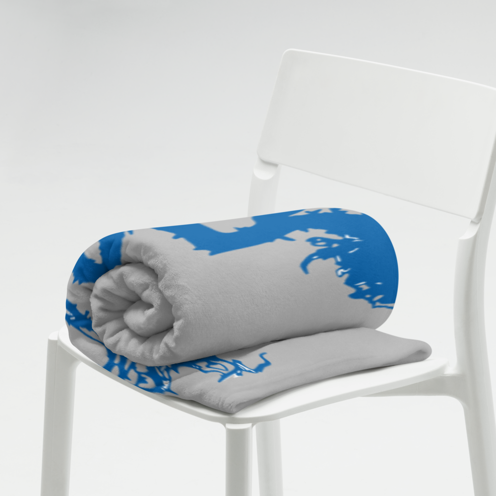 ON GRANDTIME Grand Lake Map Soft Throw Blanket