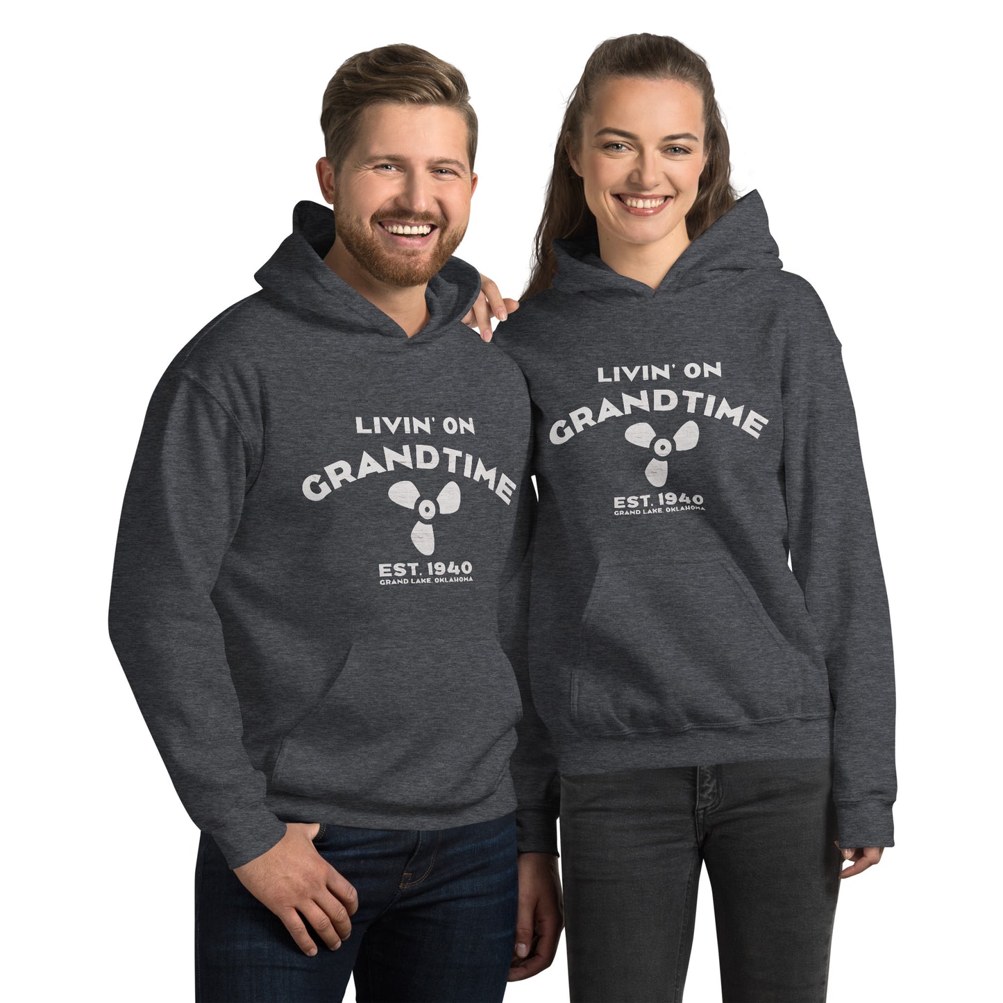 ON GRANDTIME Custom Prop Design on a warm and soft Unisex Hoodie