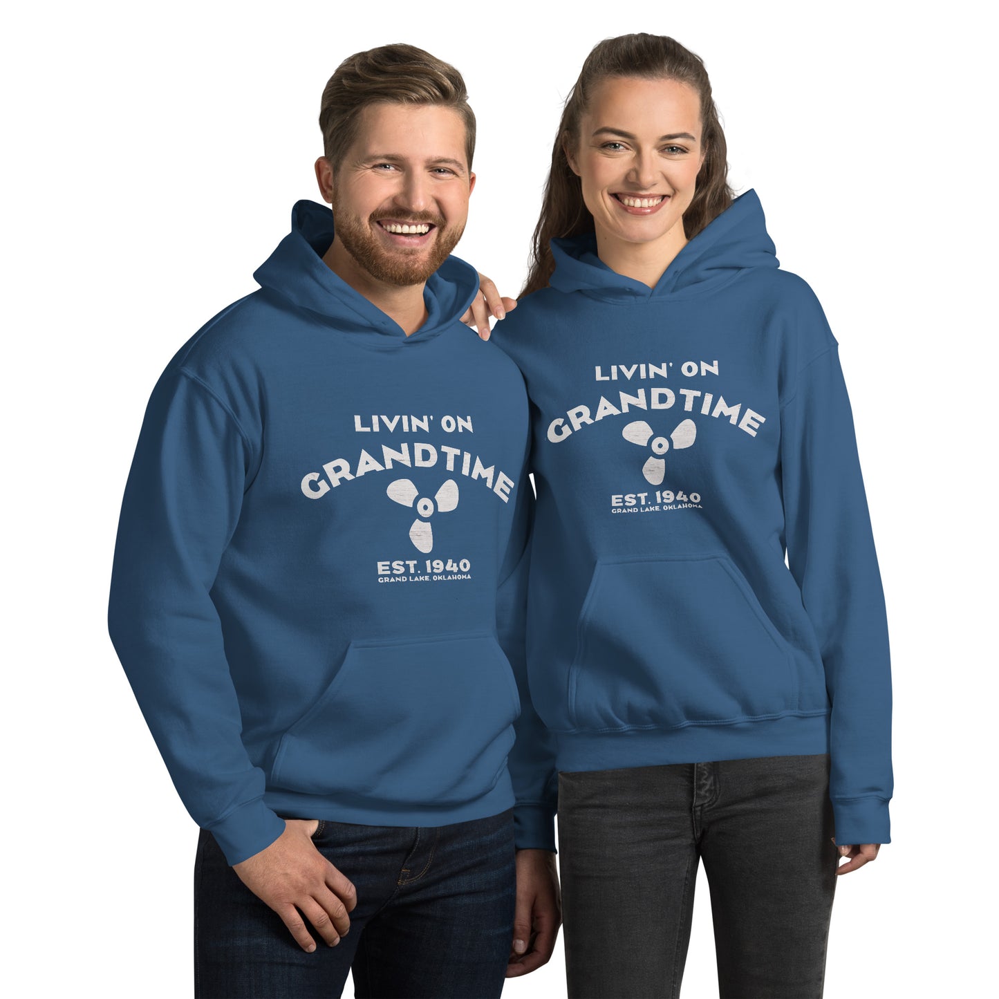 ON GRANDTIME Custom Prop Design on a warm and soft Unisex Hoodie