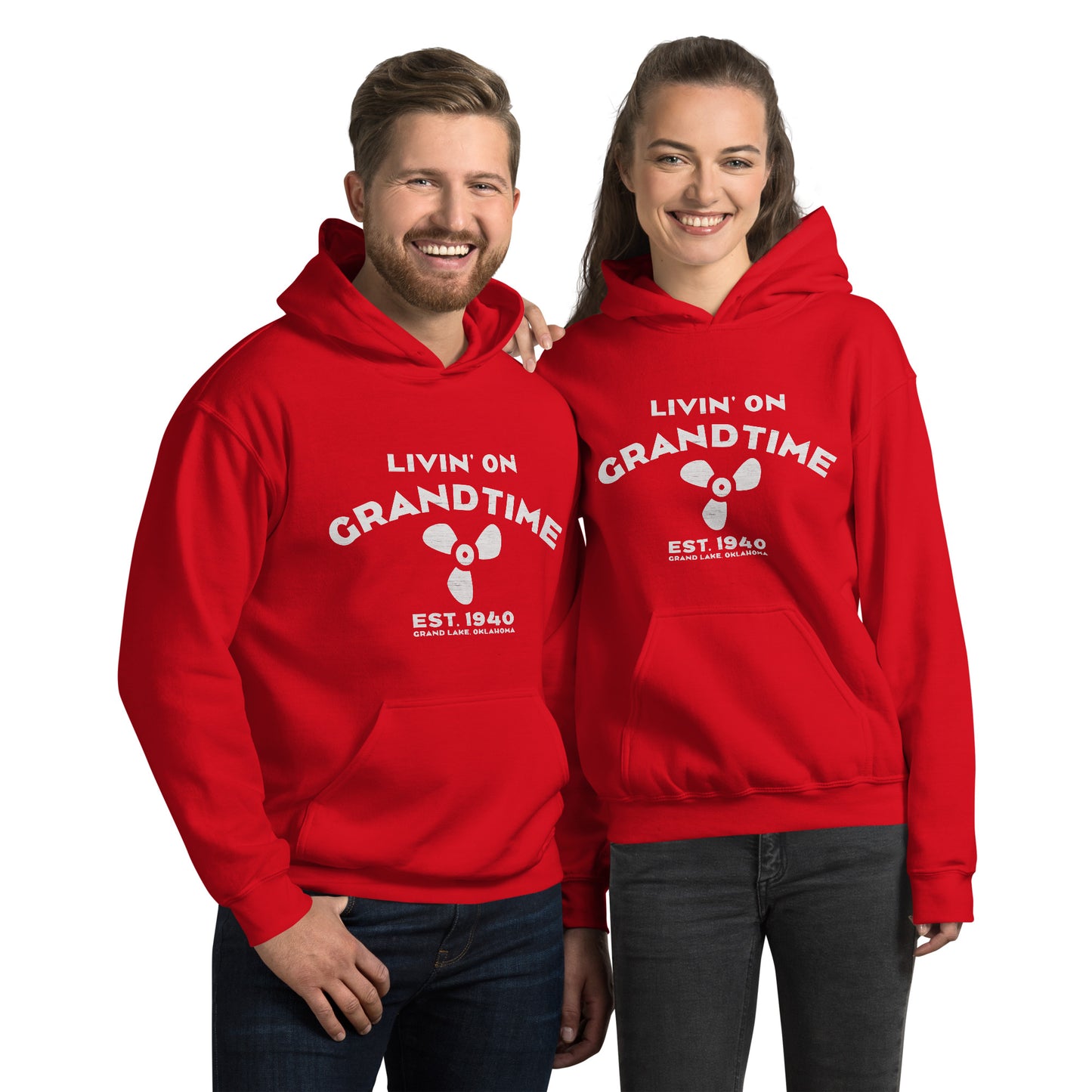 ON GRANDTIME Custom Prop Design on a warm and soft Unisex Hoodie