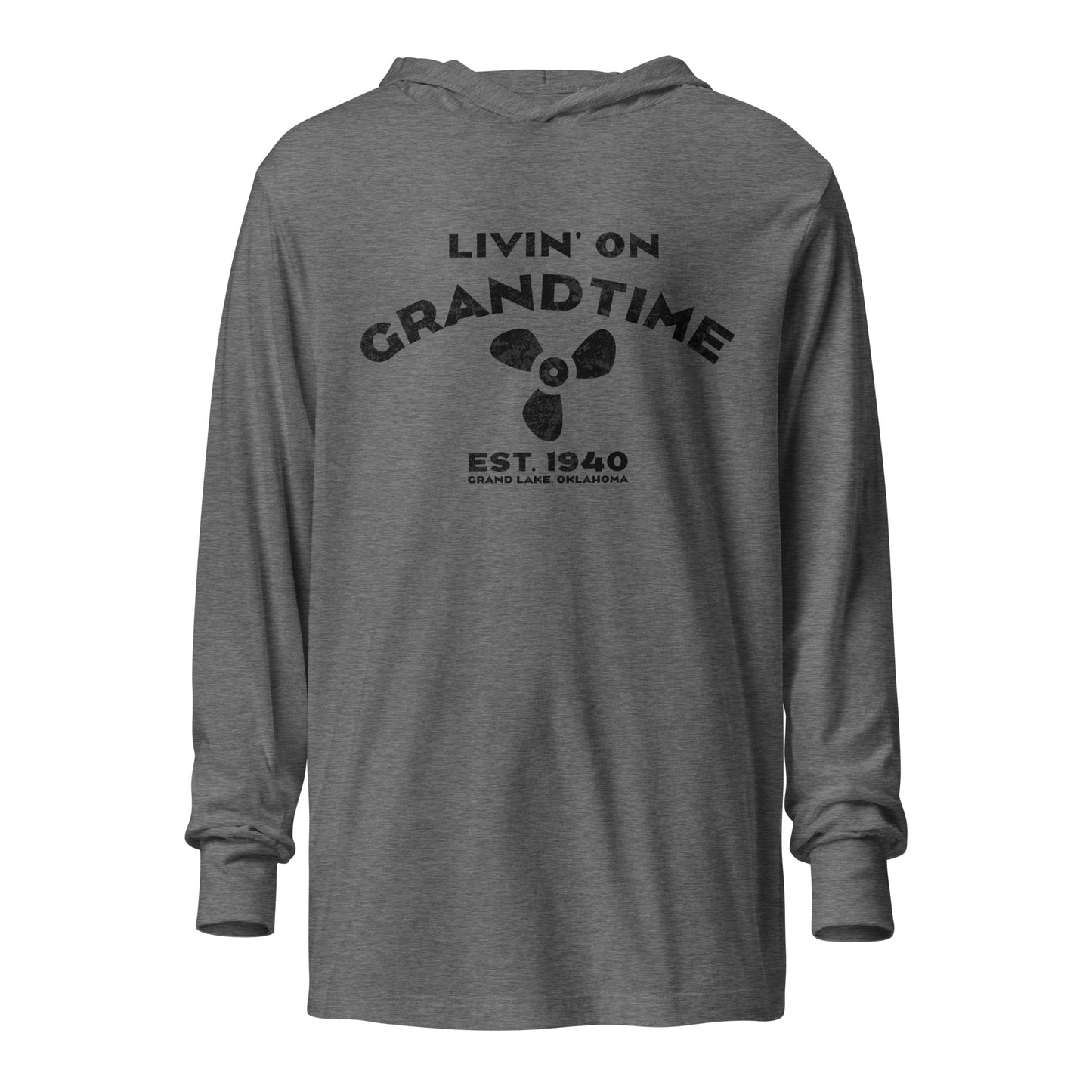 Livin' On GRANDTIME Boat Prop Hooded long-sleeve soft tee