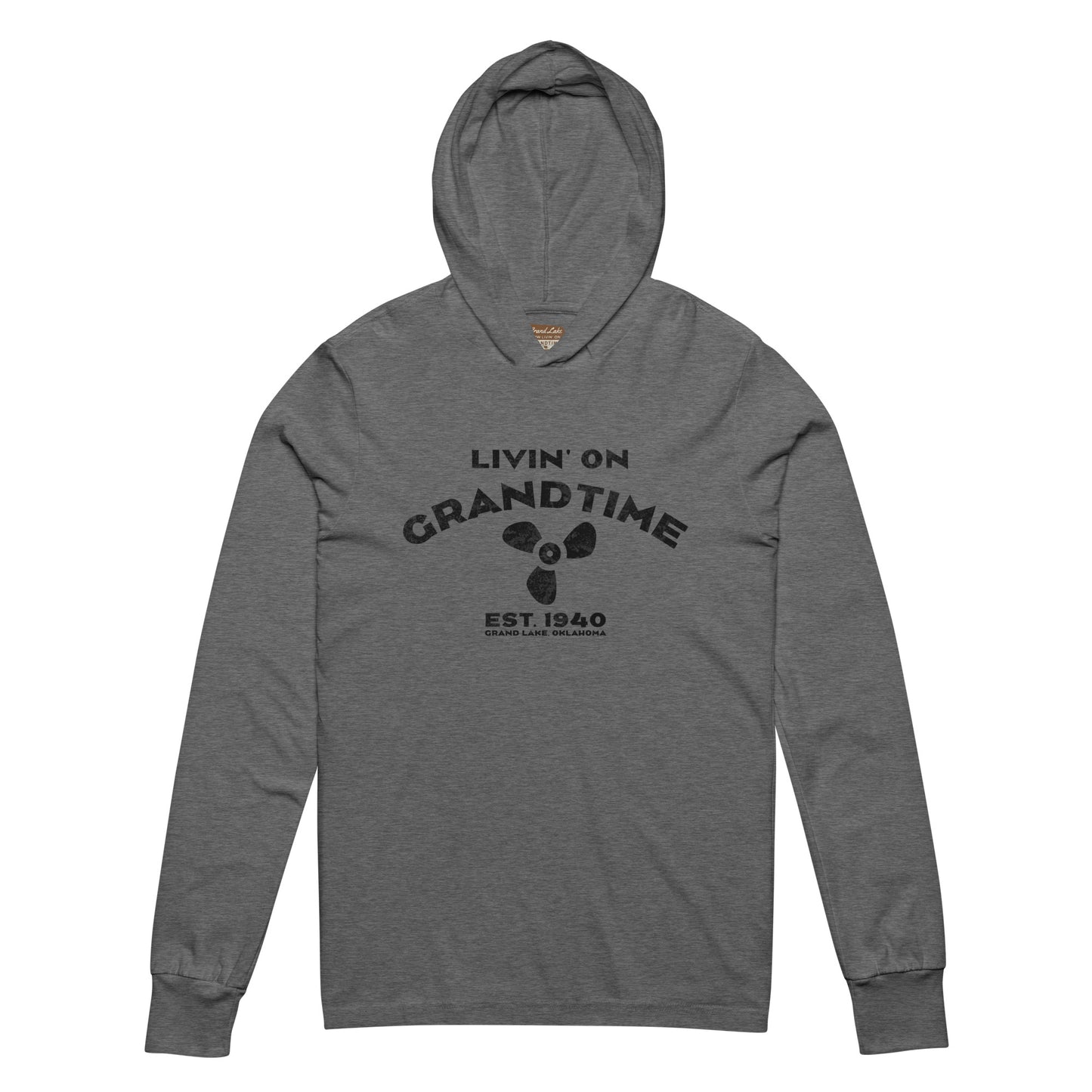 Livin' On GRANDTIME Boat Prop Hooded long-sleeve soft tee