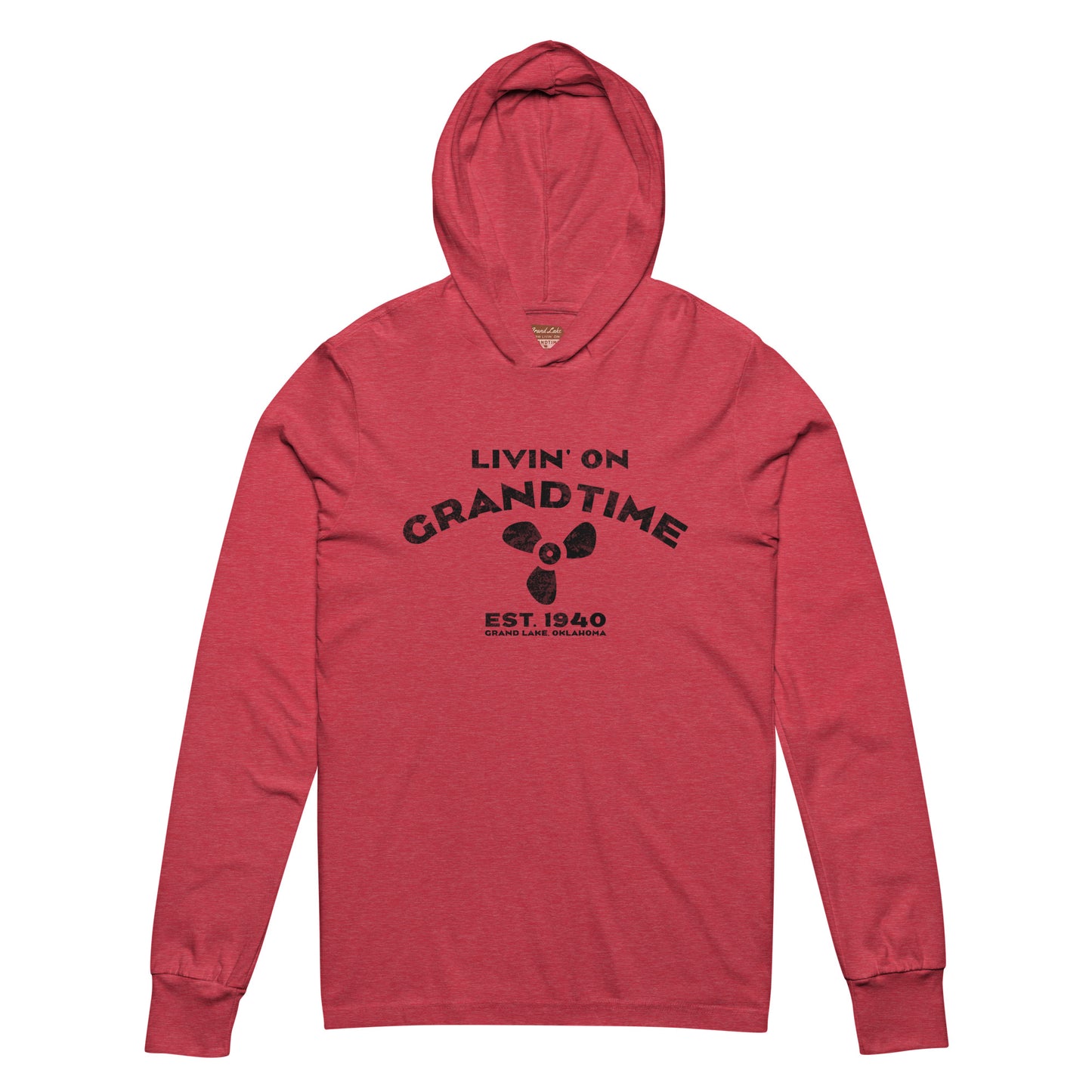 Livin' On GRANDTIME Boat Prop Hooded long-sleeve soft tee