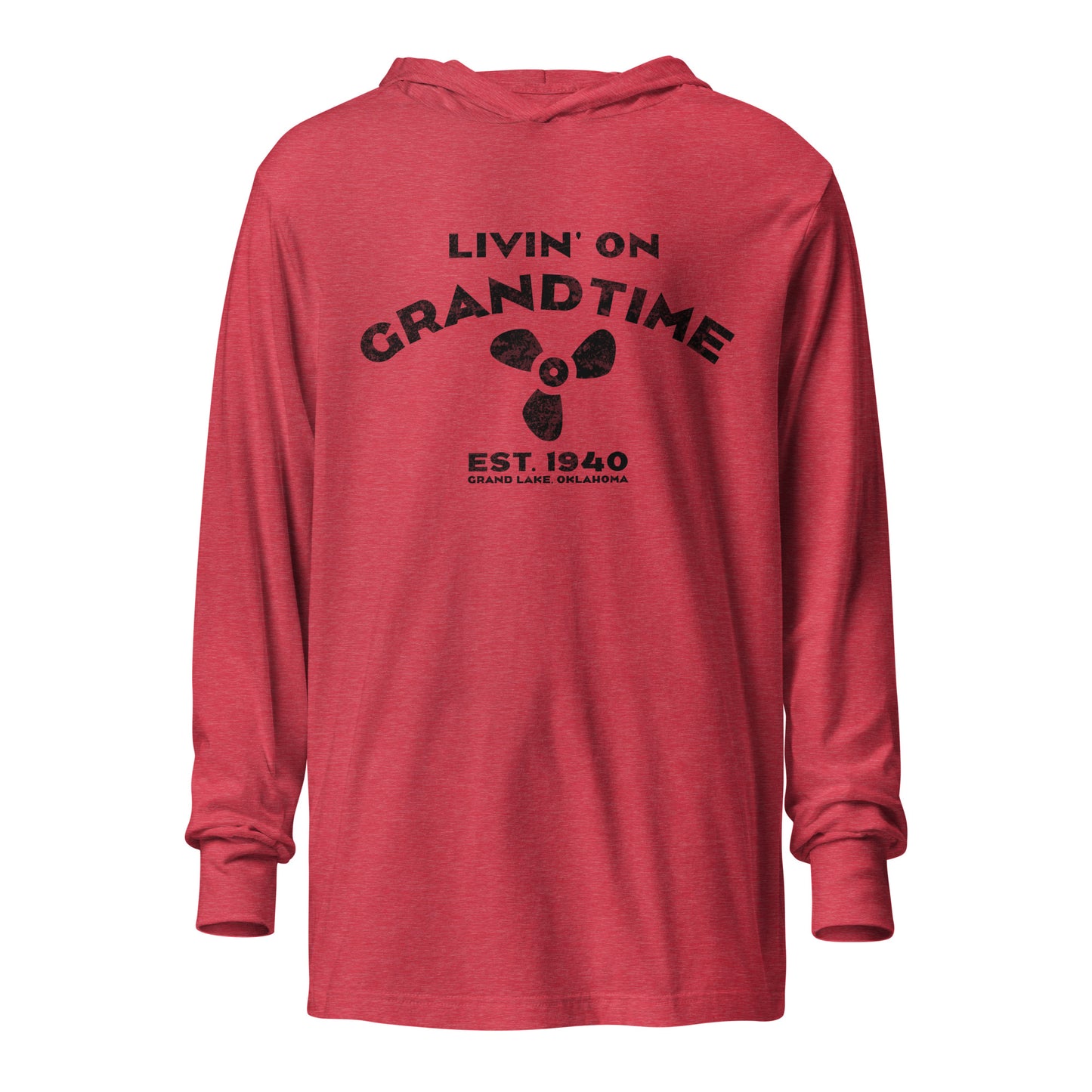 Livin' On GRANDTIME Boat Prop Hooded long-sleeve soft tee