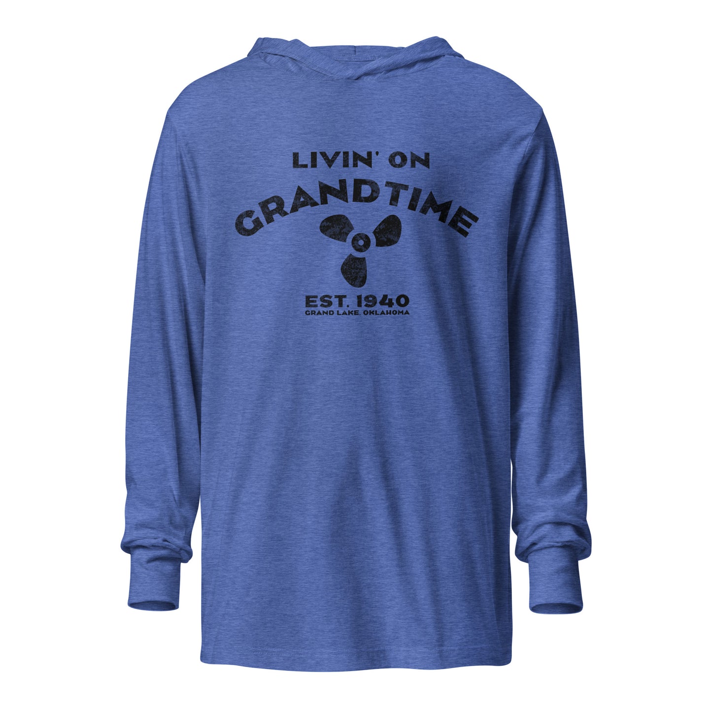 Livin' On GRANDTIME Boat Prop Hooded long-sleeve soft tee