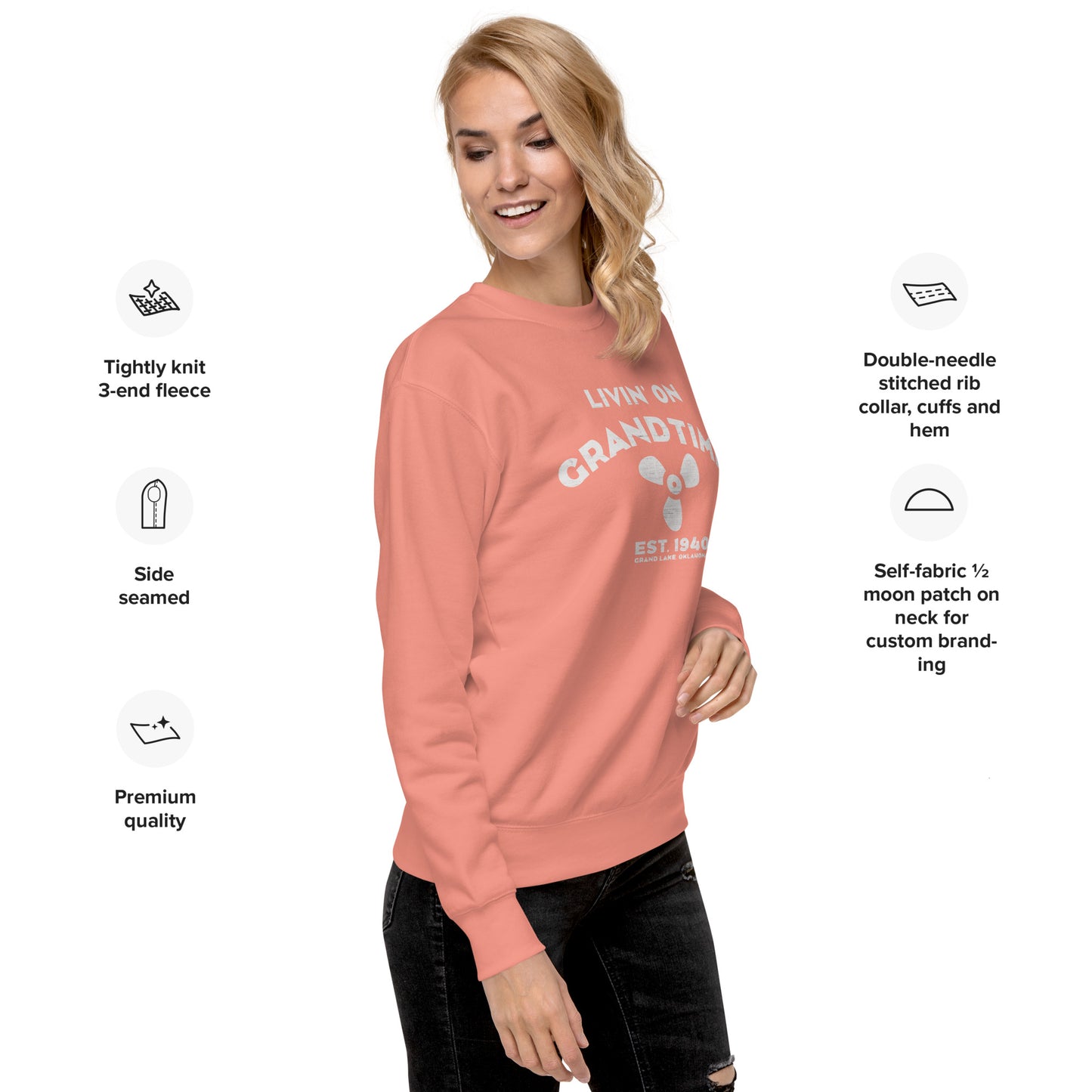 ON GRANDTIME custom prop design Unisex Premium Sweatshirt