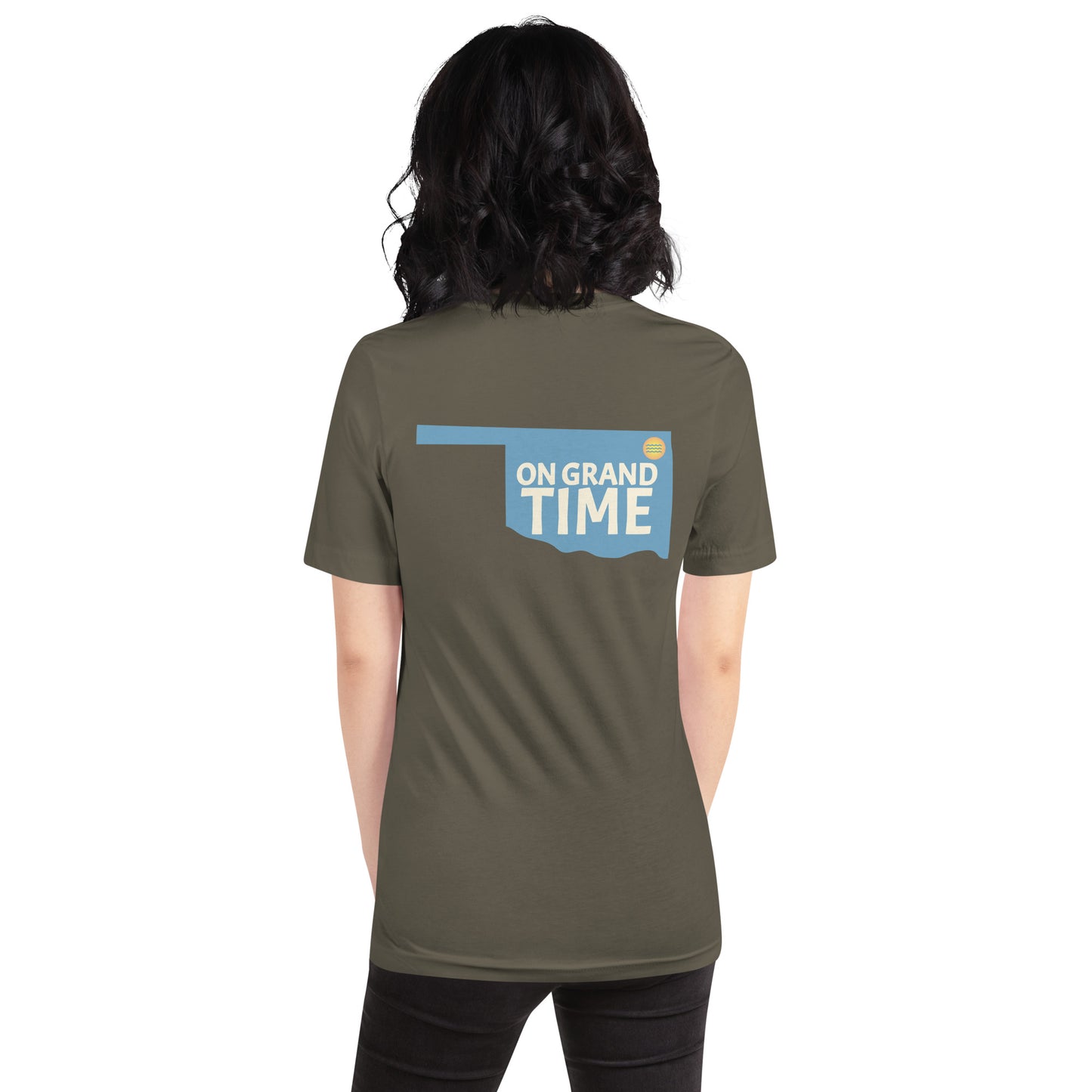 ON GRANDTIME Custom Oklahoma design on a soft Unisex t-shirt