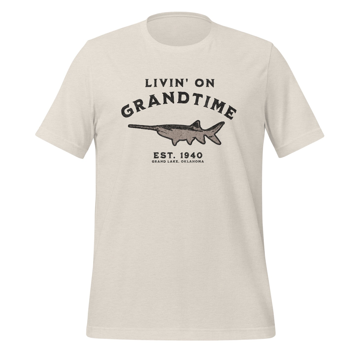 LIVIN ON GRANDTIME Custom Spoonbill Paddlefish Unisex t-shirt