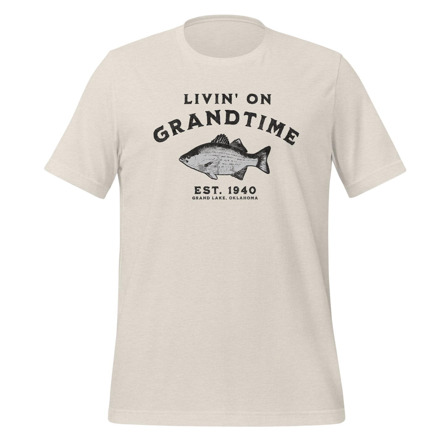 LIVIN' ON GRANDTIME CUSTOM WHITE BASS Unisex t-shirt