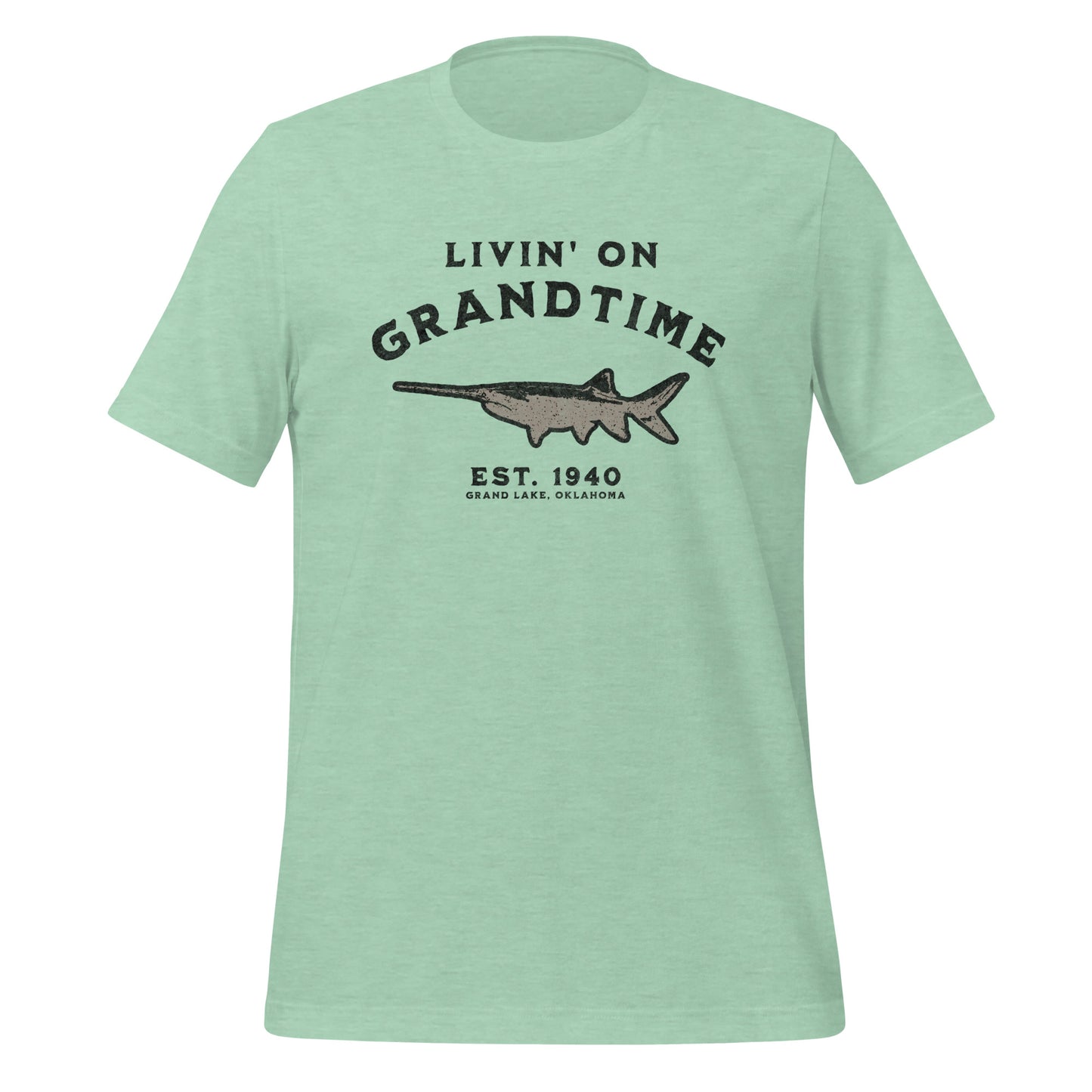 LIVIN ON GRANDTIME Custom Spoonbill Paddlefish Unisex t-shirt