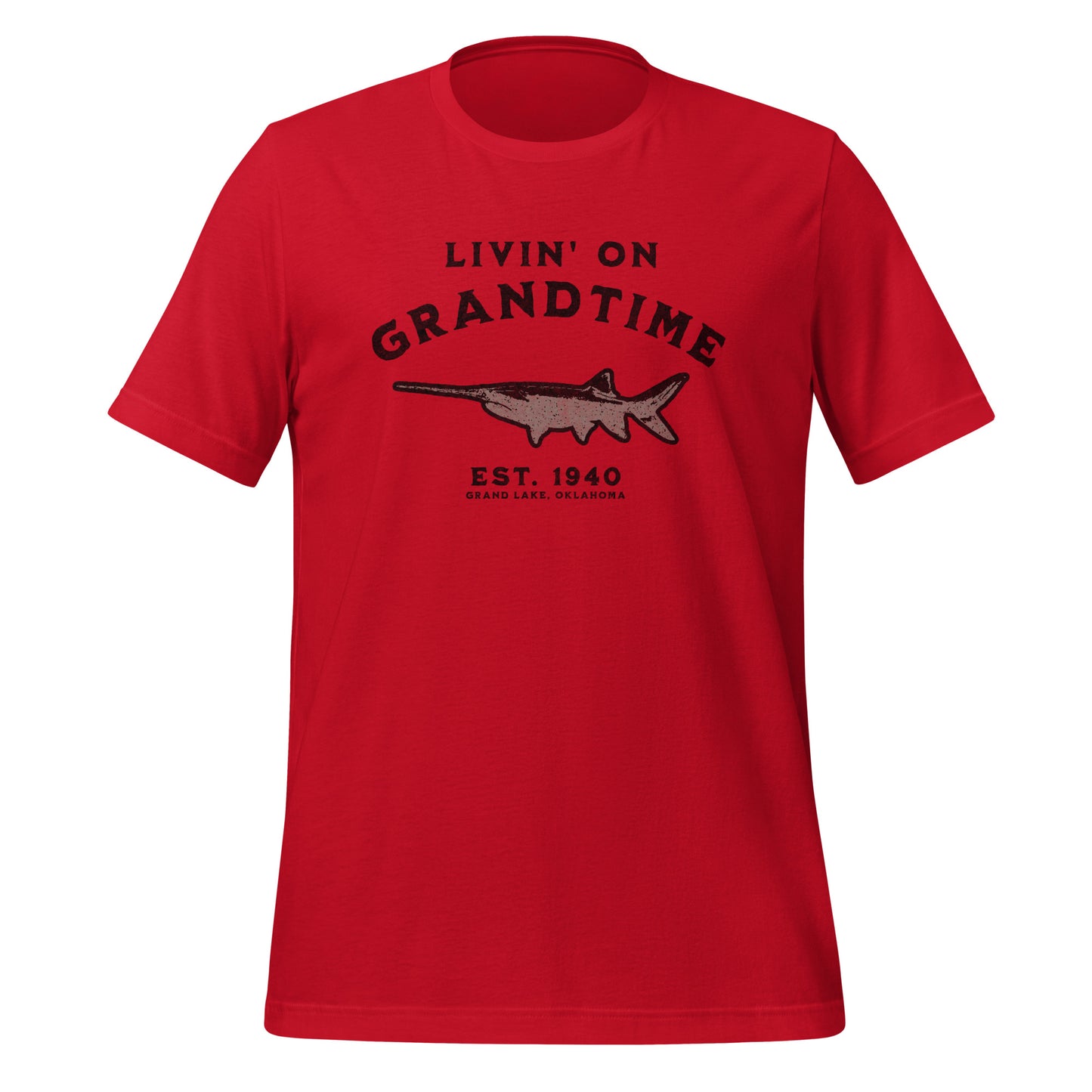 LIVIN ON GRANDTIME Custom Spoonbill Paddlefish Unisex t-shirt