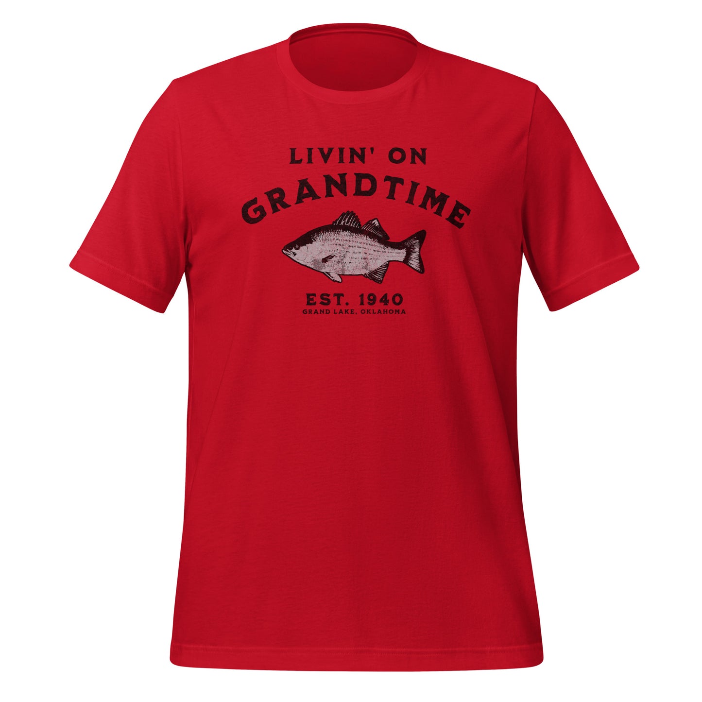 LIVIN' ON GRANDTIME CUSTOM WHITE BASS Unisex t-shirt
