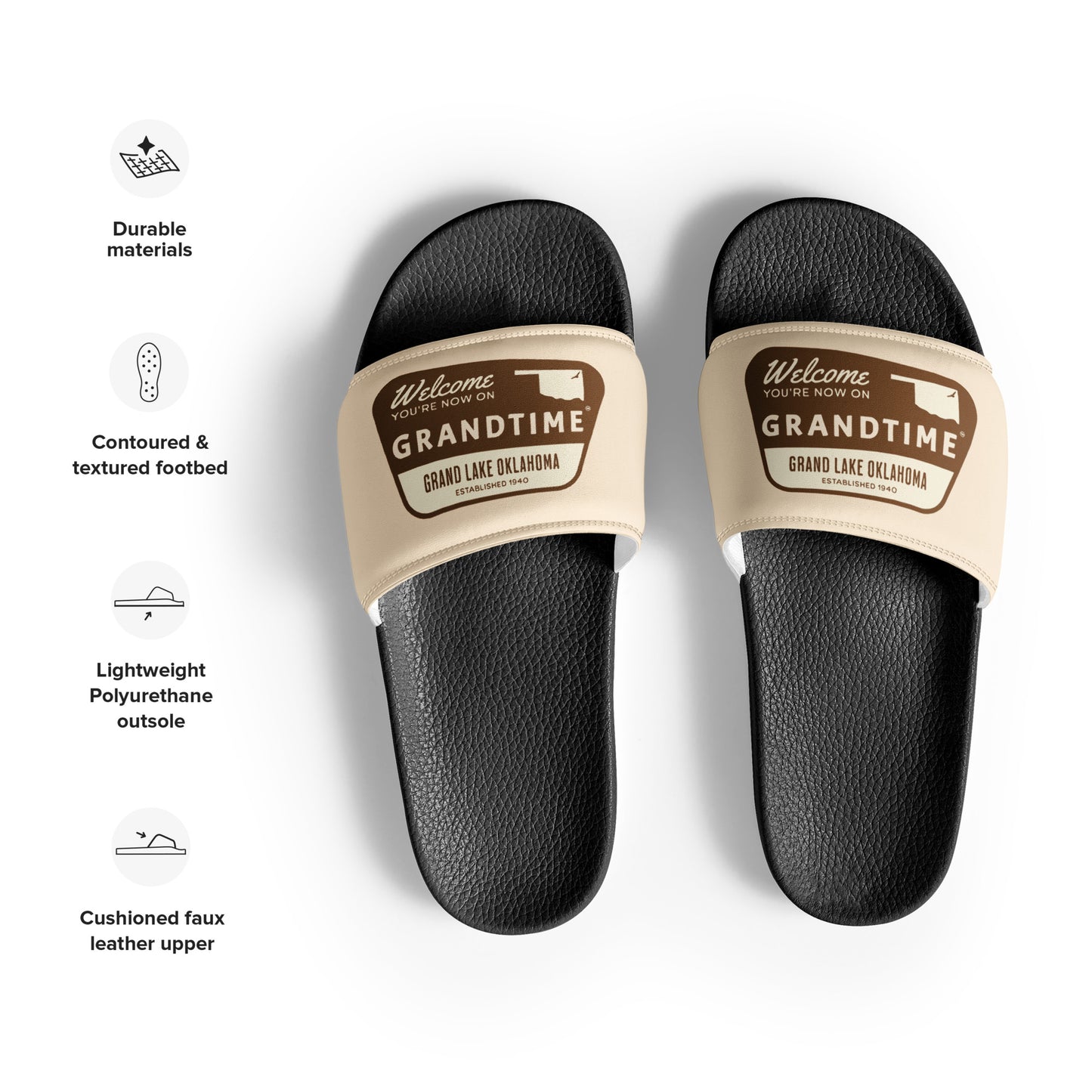 ON GRANDTIME Custom National Forest Design on comfy Women's slides