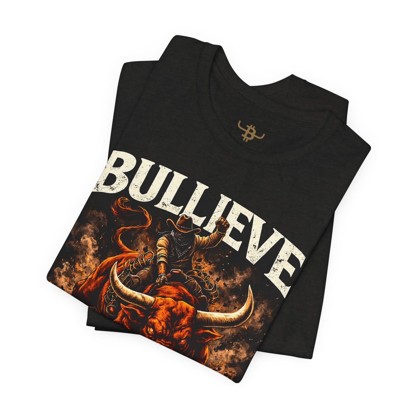 Bitcoin Bull Tee — “Bullieve in Bitcoin” Graphic Crypto T-Shirt