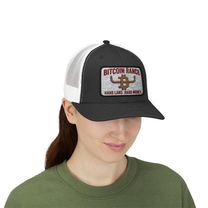 Bitcoin Ranch Snapback Cap — Western Crypto Trucker Hat