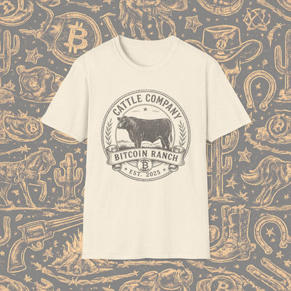 Bitcoin Ranch Cattle Company T-Shirt — Vintage Crypto Ranch Tee