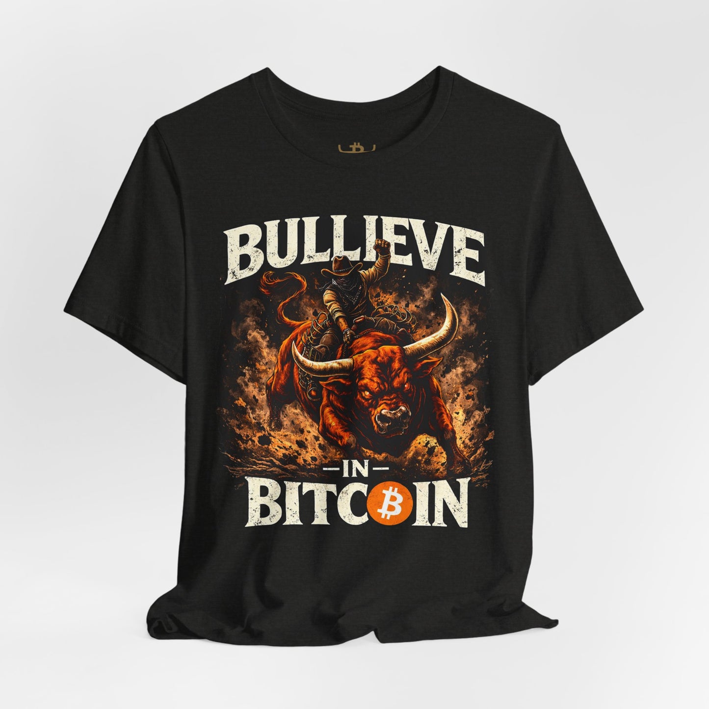 Bitcoin Bull Tee — “Bullieve in Bitcoin” Graphic Crypto T-Shirt