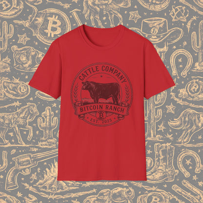Bitcoin Ranch Cattle Company T-Shirt — Vintage Crypto Ranch Tee