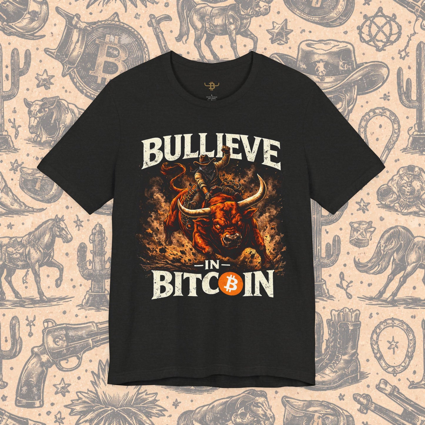 Bitcoin Bull Tee — “Bullieve in Bitcoin” Graphic Crypto T-Shirt
