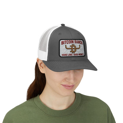Bitcoin Ranch Snapback Cap — Western Crypto Trucker Hat
