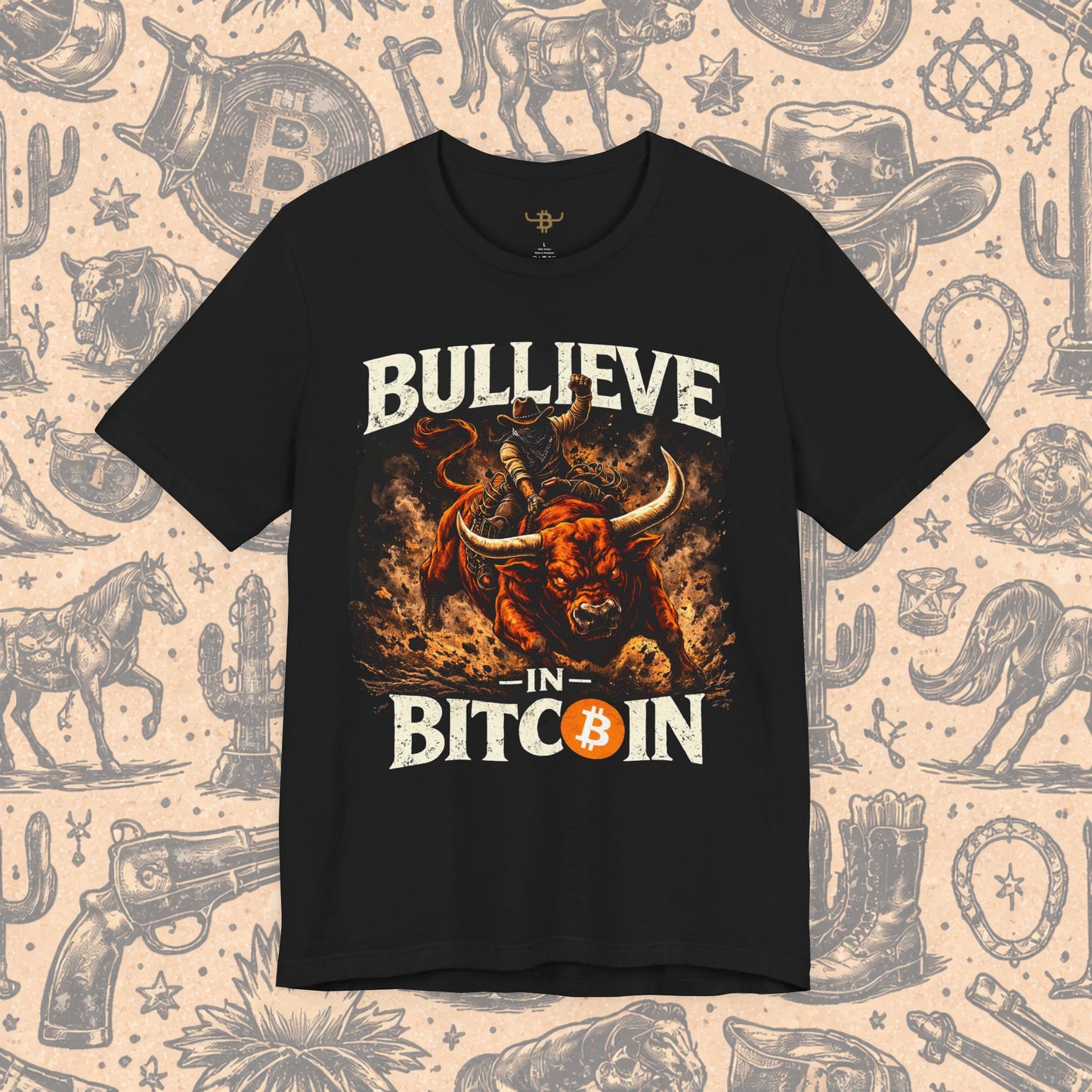 Bitcoin Bull Tee — “Bullieve in Bitcoin” Graphic Crypto T-Shirt