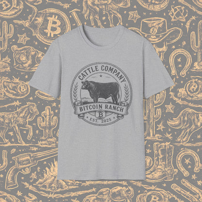 Bitcoin Ranch Cattle Company T-Shirt — Vintage Crypto Ranch Tee