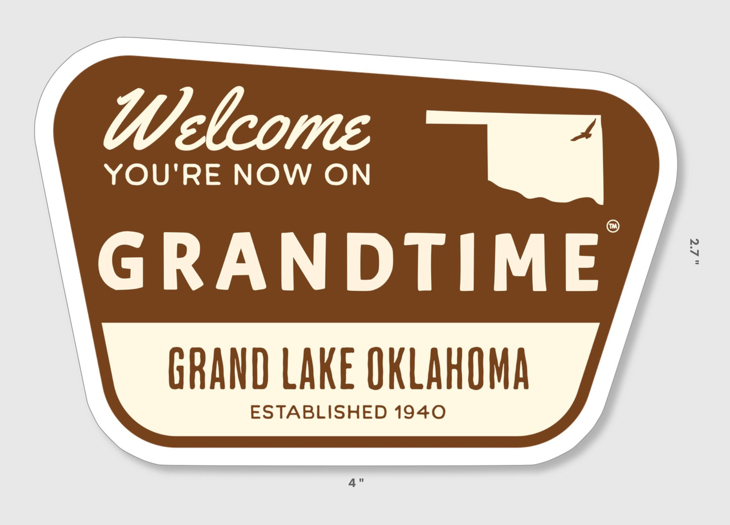 Welcome - Now ON GRANDTIME Brand Logo Sticker