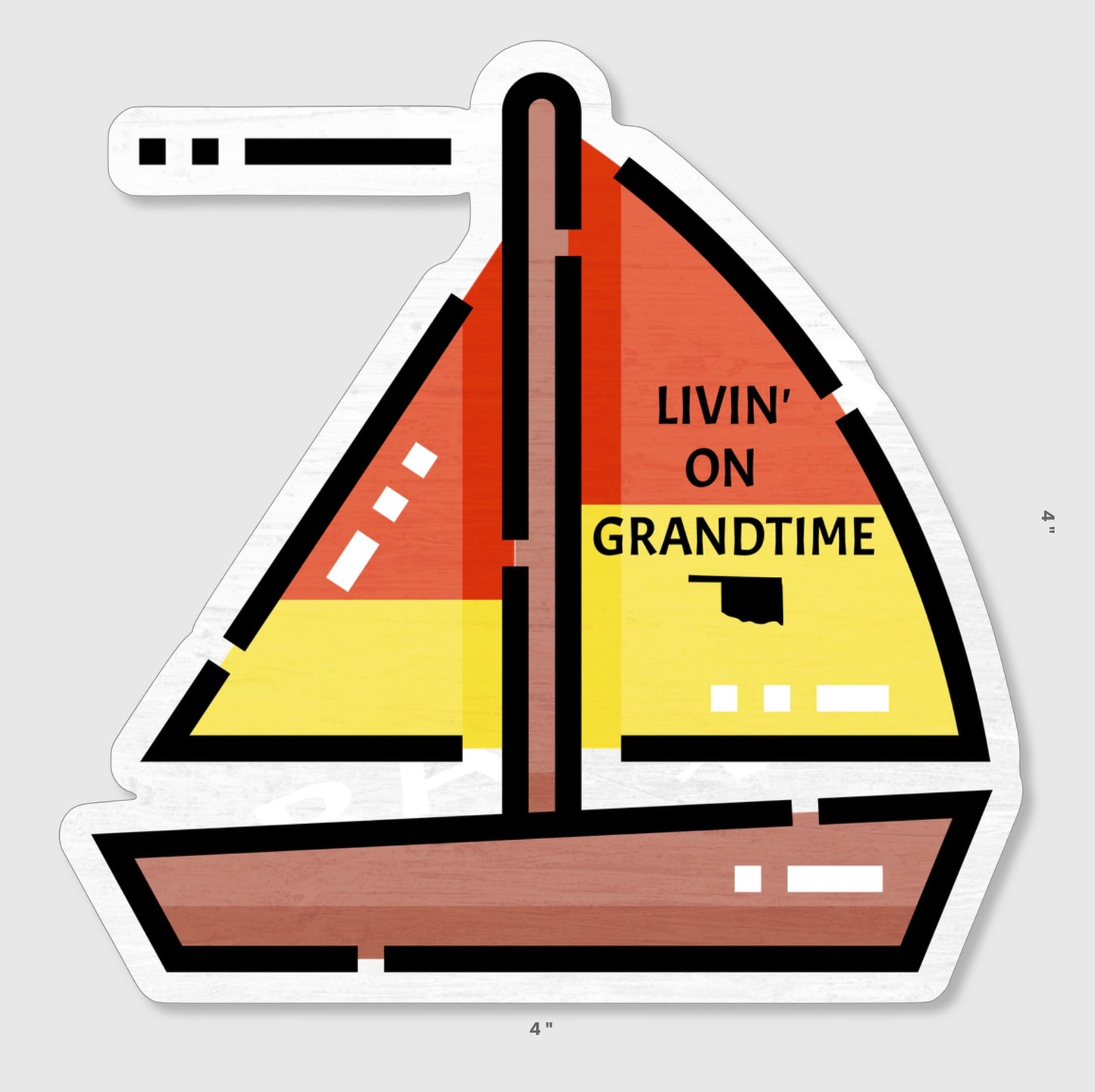 ON GRANDTIME - Summertime Sailboat Sticker