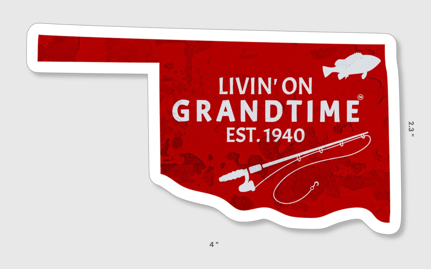 ON GRANDTIME - Oklahoma Bass and Pole Sticker