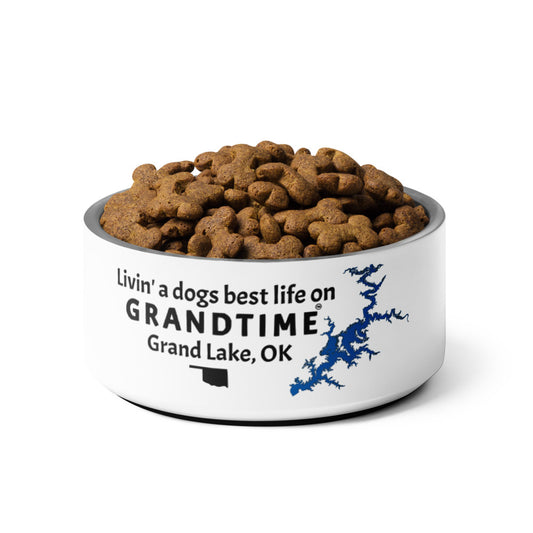 LIVIN' A DOGS BEST LIFE ON GRANDTIME Pet bowl