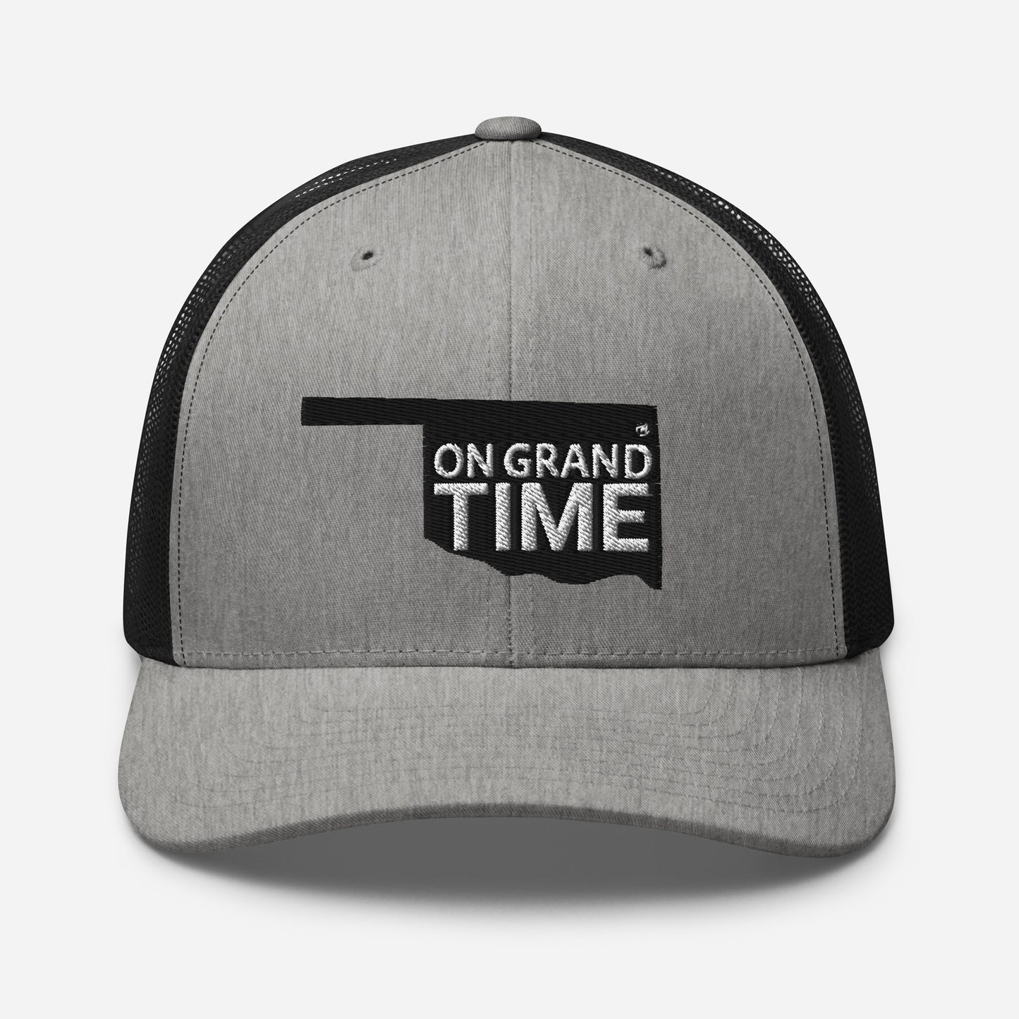 ON GRANDTIME snapback Trucker Cap with custom Oklahoma Logo