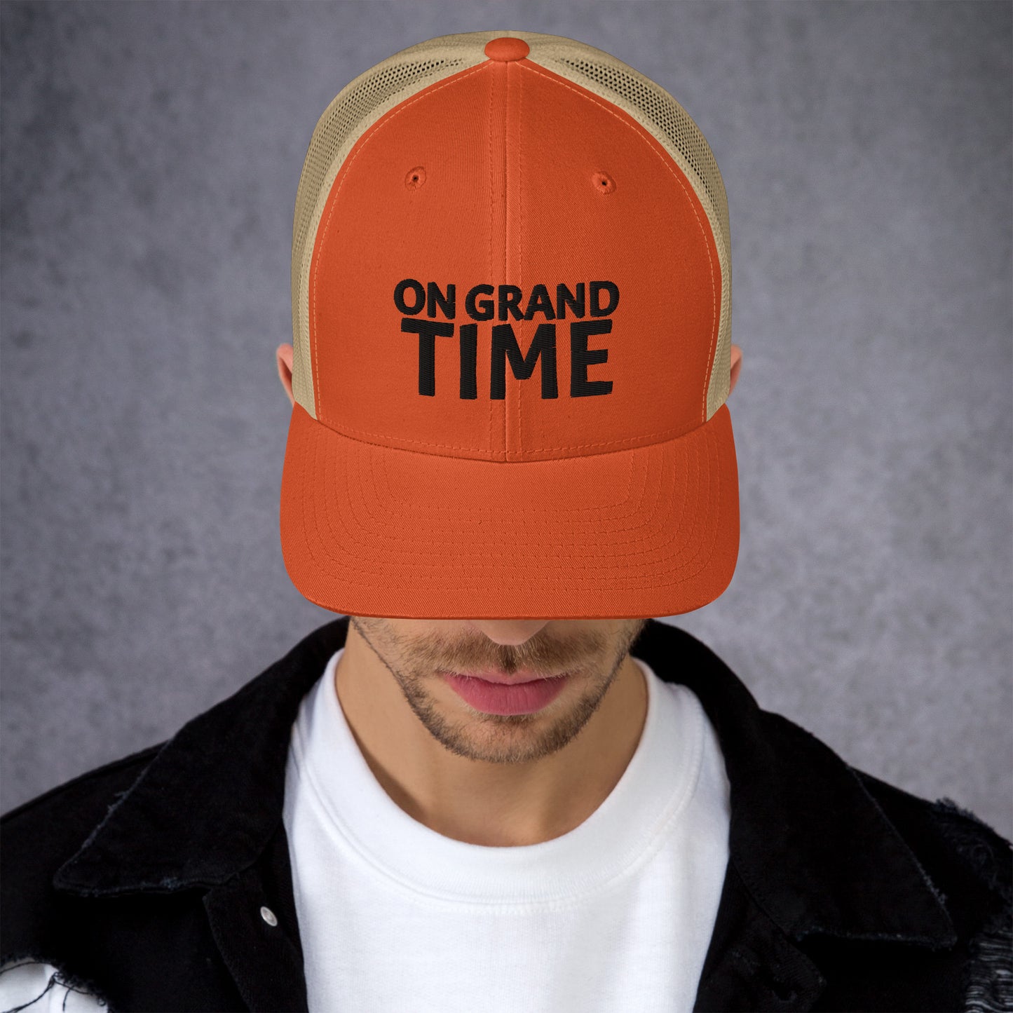 ON GRANDTIME snapback Trucker Cap with custom logo